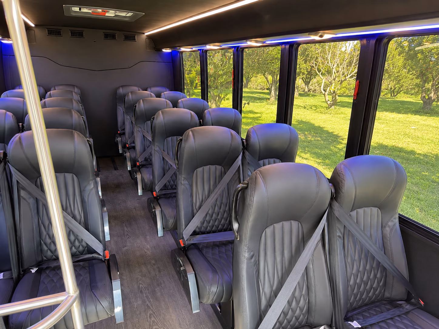 yorba linda 18 passenger minibus inside