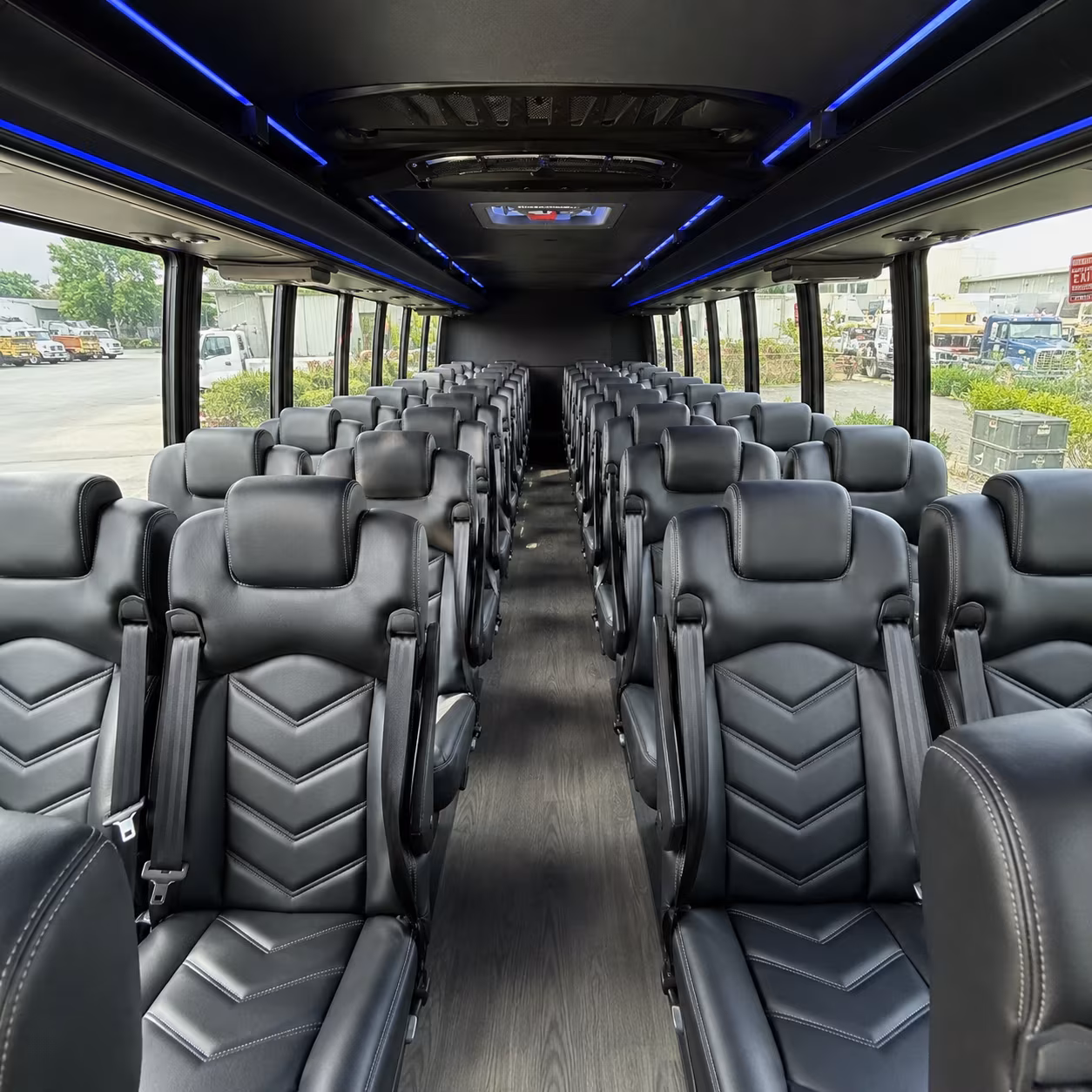 yorba linda 25 passenger minibus interior