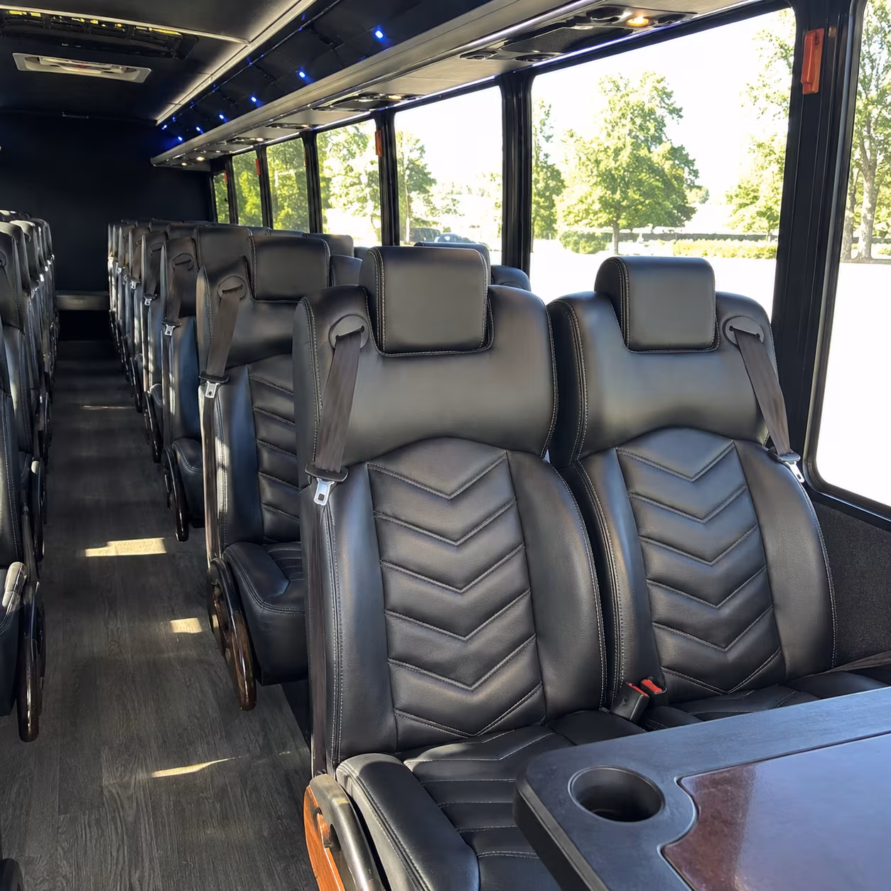 yorba linda 28 passenger minibus inside