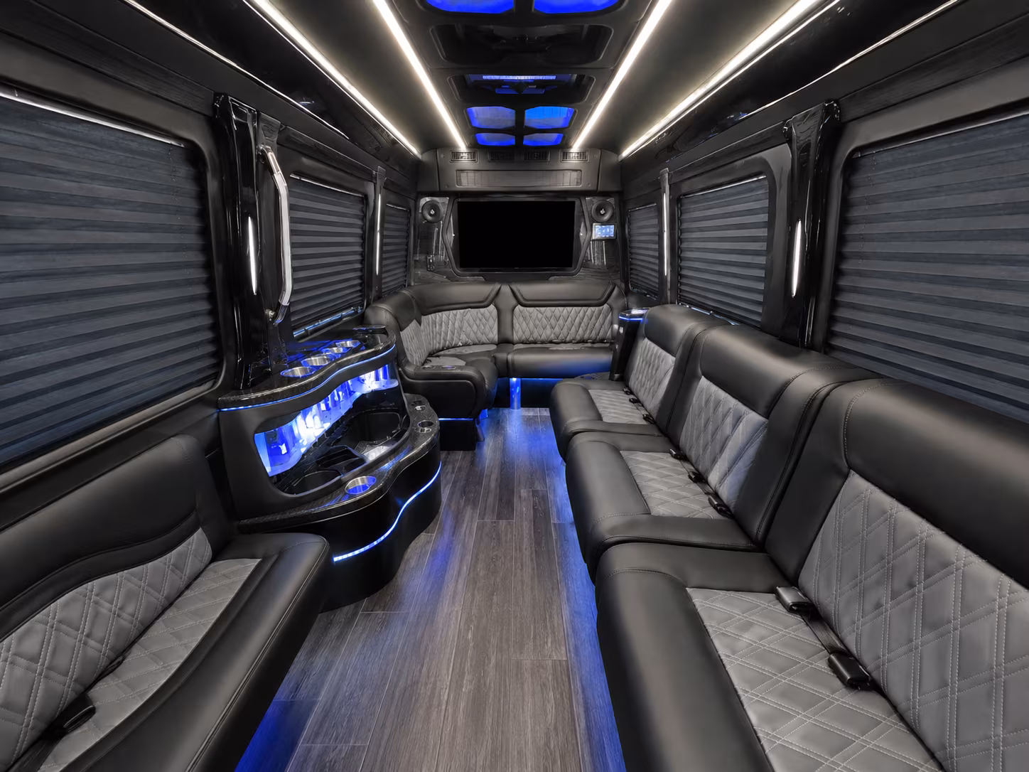 yorba linda 28 passenger party bus inside