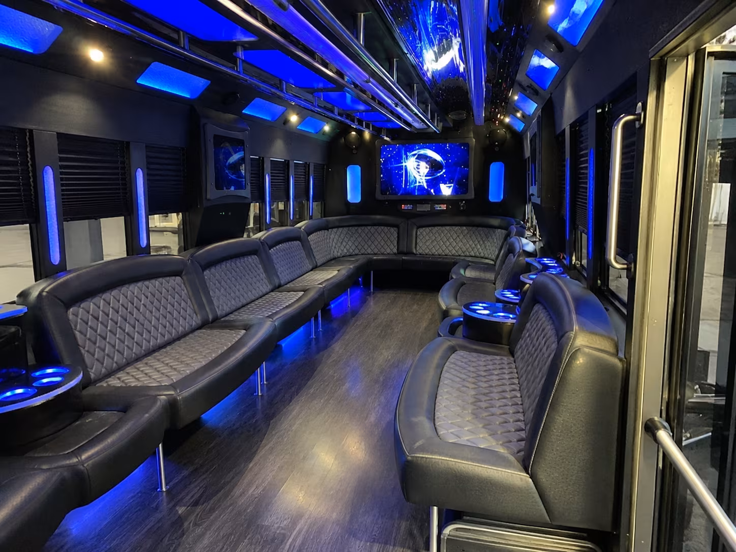 yorba linda 28 passenger party bus interior