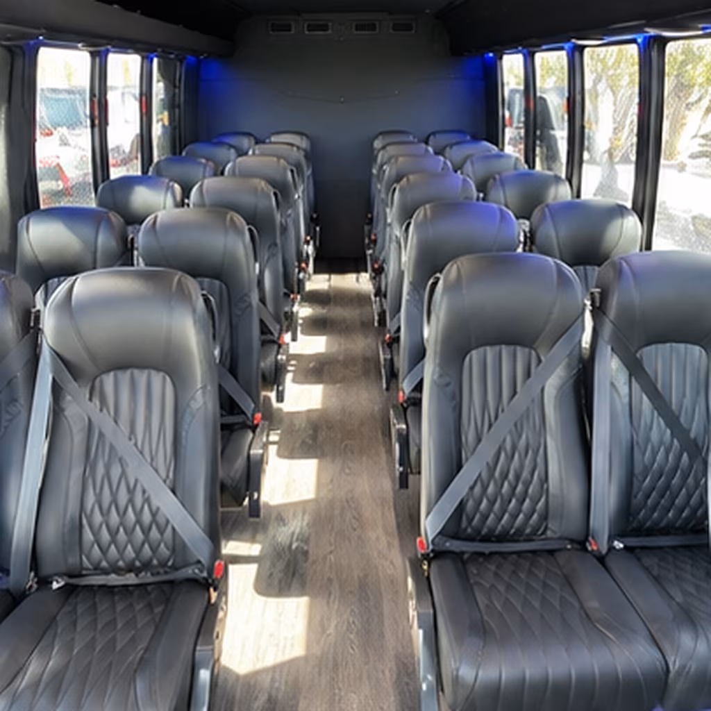 yorba linda 30 passenger minibus inside
