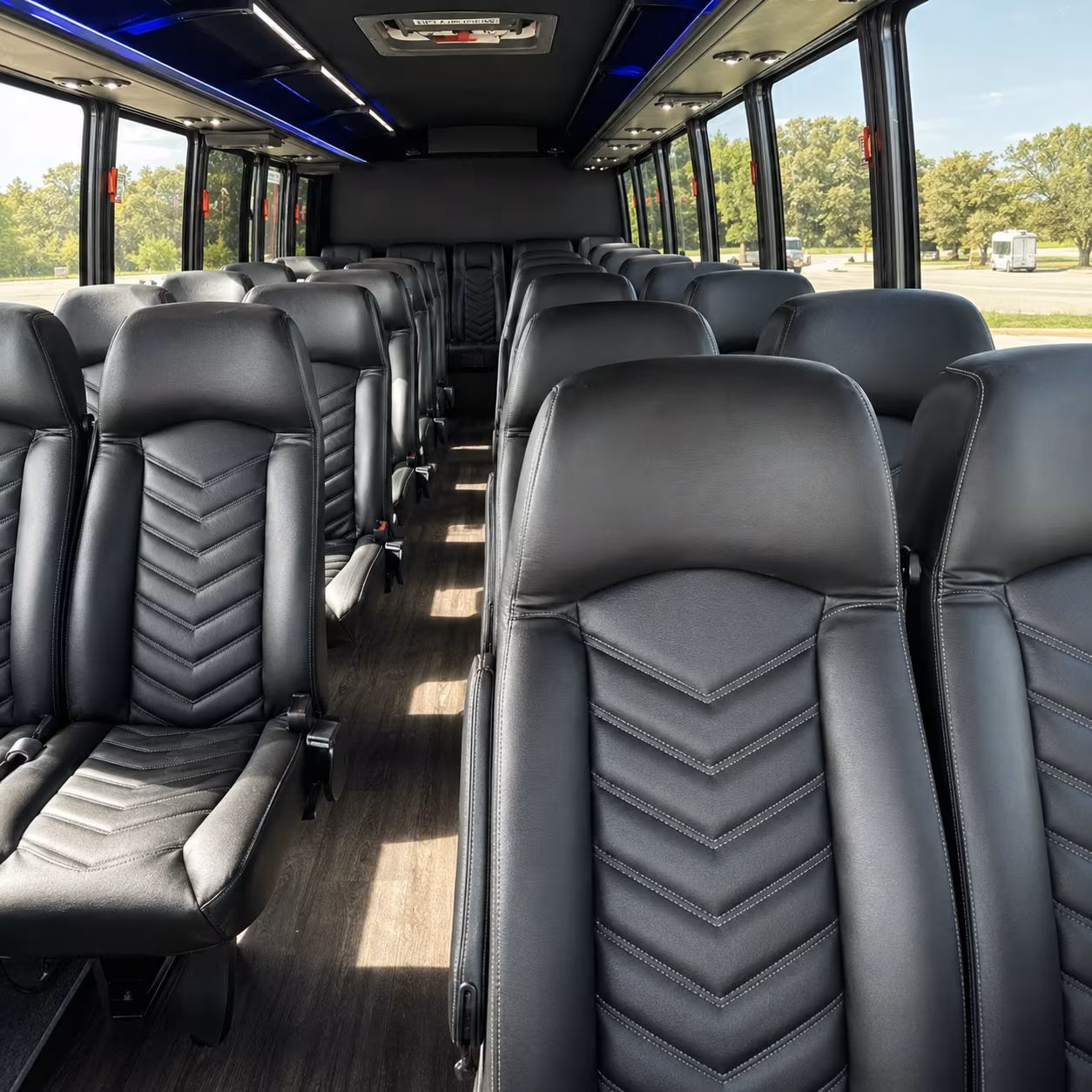 yorba linda 30 passenger minibus interior