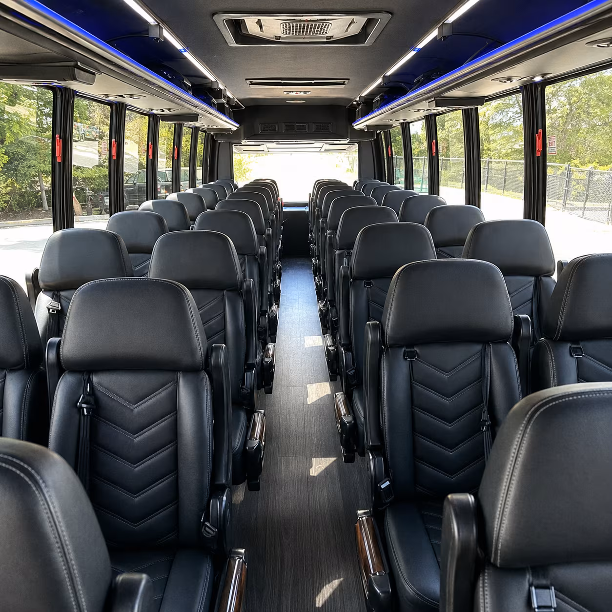 yorba linda 35 passenger minibus interior
