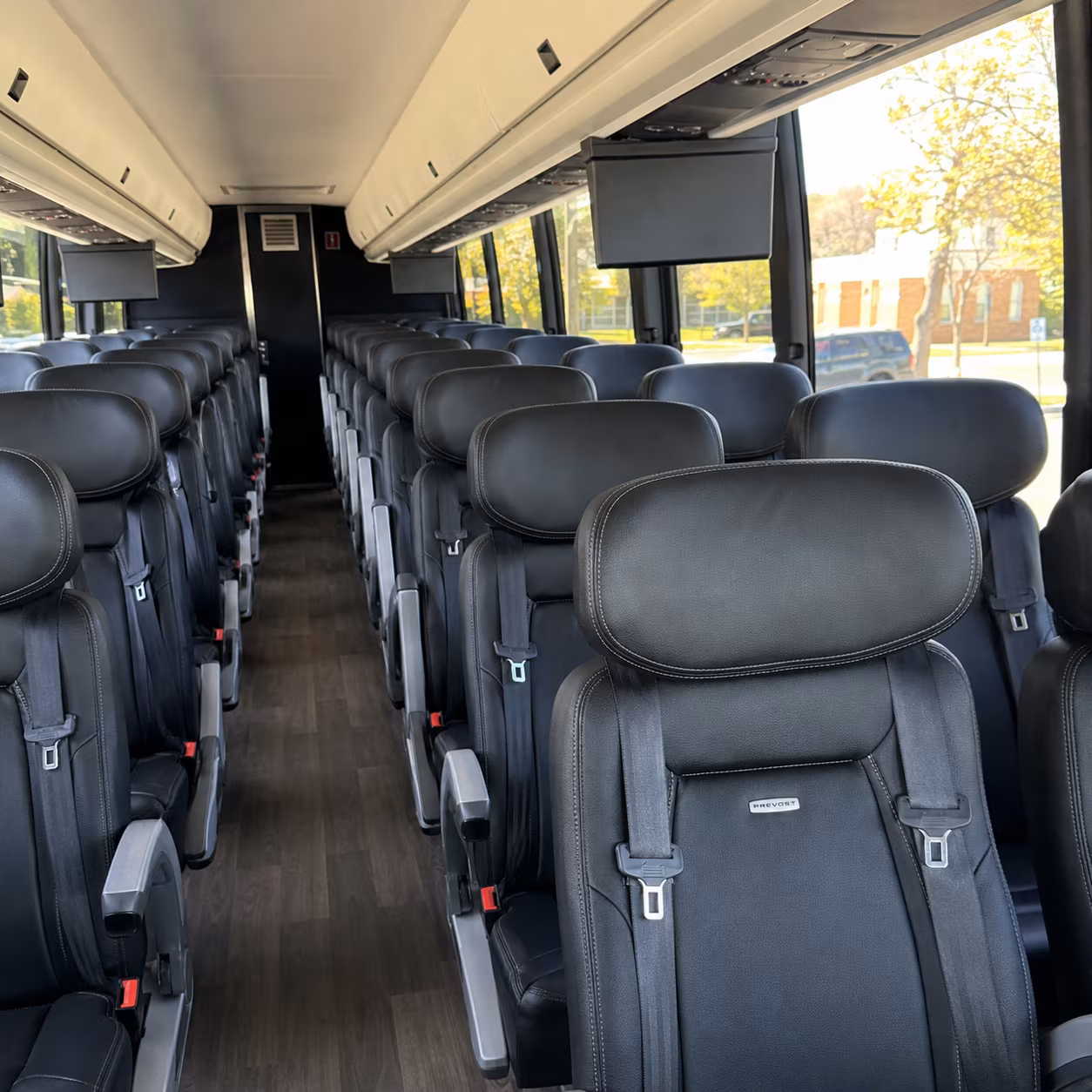 yorba linda 56 passenger charter bus inside