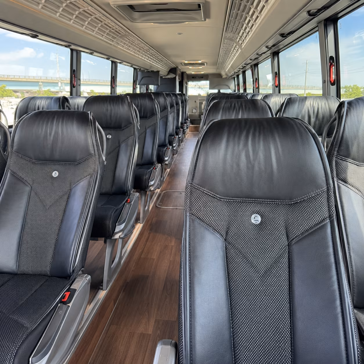 yorba linda 56 passenger charter bus interior