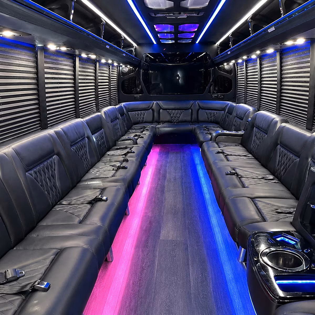 yorba linda party bus rental interior